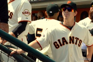 Lincecum in the dugout